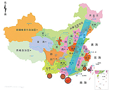 避寒類度假型養老線路圖
