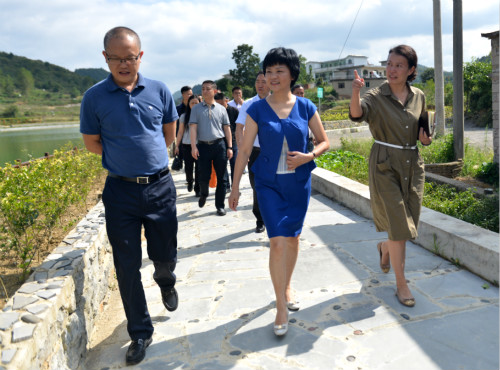 朱麗霞到永樂鄉水塘村調研推進“桃花塢”富美鄉村田園綜合體建設