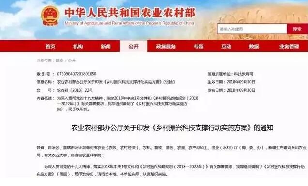 鄉(xiāng)村振興科技支撐行動實施方案