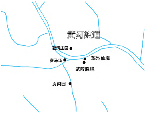 圖3  賽馬場及梨園分布圖