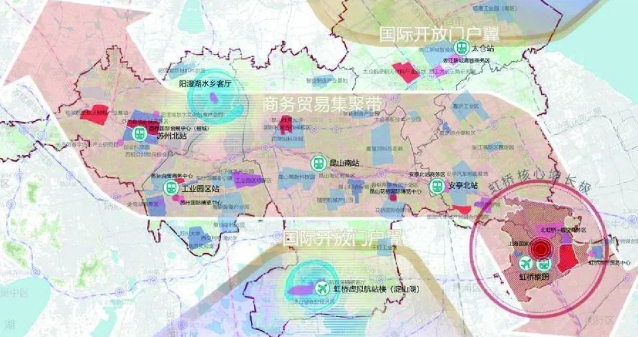 虹橋北向拓展帶示意圖