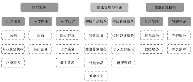 大健康產業集群分析圖