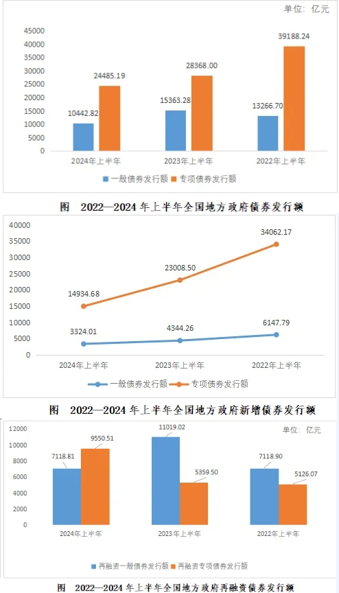 2024年1-6月份地方政府債券發行情況